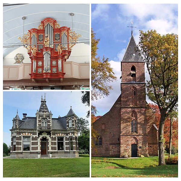Kerk Blijdenstein, villa Gomarus, orgel kerk Berghuizen