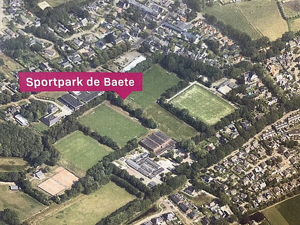 Overzichtsfoto terrein De Baete in Ruinen